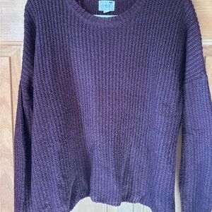 La Hearts Women's Plum Crew Neck Sweater
